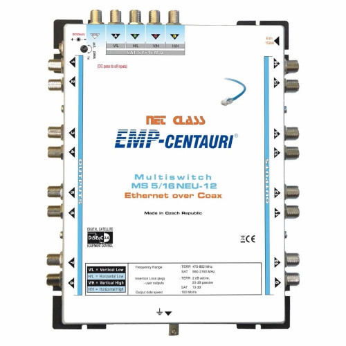 EMP Centauri Ethernet-over-Coax Multischalter 5/16NEU-12