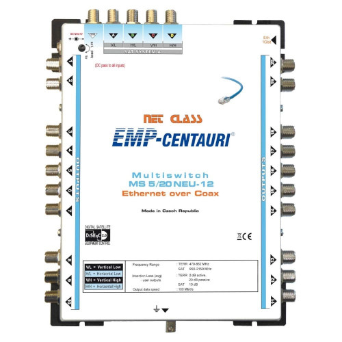 EMP Centauri Ethernet-over-Coax Multischalter 5/20NEU-12