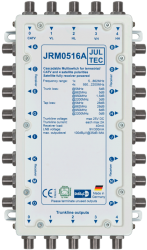 Multischalter 5/16 Jultec JRM0516A (voll receivergespeist) für 1 Satelliten (2. Produktgeneration)