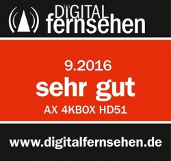 AX-Technologies HD51 4K Test DF &quot;sehr gut&quot;