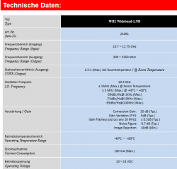 Dur-Line Breitband-LNB +Ultra WB2 technische Daten